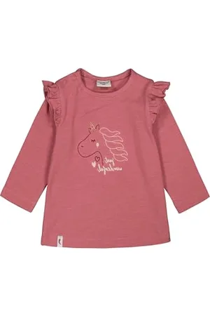 Salt & Pepper Mädchen B.Girls Unicorn Head Emb Baby- Und Kleinkind T-Shirt-Satz, , 80 EU