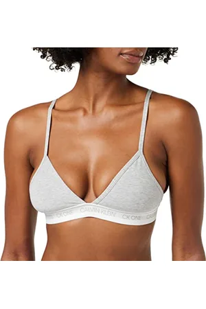 Calvin Klein Damen BH Bralette Unlined Triangle ohne Bügel, Grau , S