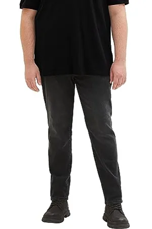 TOM TAILOR Herren 1039934 Josh Regular Slim Jeans, 10250-used Dark Stone Black Denim, 44/30