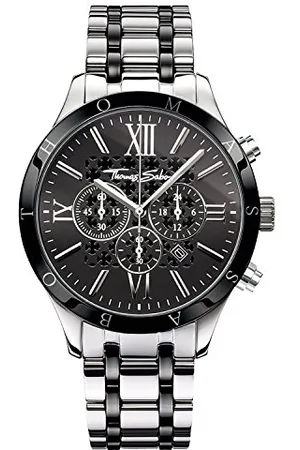 Thomas Sabo Herren Armbanduhr Rebel Urban Analog Quarz Edelstahl WA0139-222-203-43 MM