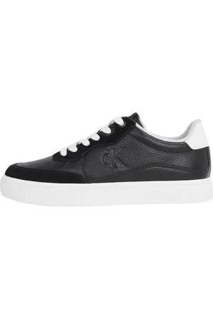 Calvin Klein Herren Cupsole Sneaker Classic Low Top, Schwarz (Black/Bright White), 42