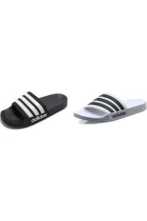 adidas Unisex Adilette Shower Slipper, Schwarz, 42 EU Herren Adilette Shower Slipper, Weiß, 42 EU