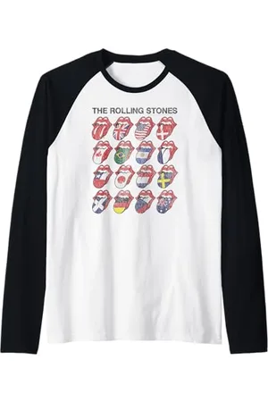 The Rolling Stones Logo World Tour Heavy Metal Rock Band Raglan