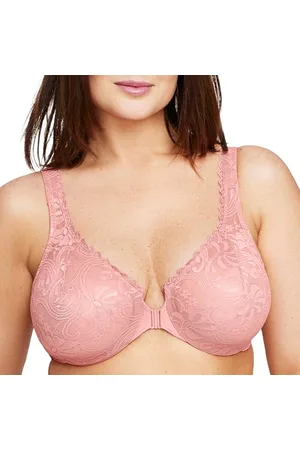 Glamorise Große Größen Plusgröße WonderWire-Vorderverschluss-BH mit Stretch, Spitze und Bügel Nr. 9245, , 95E
