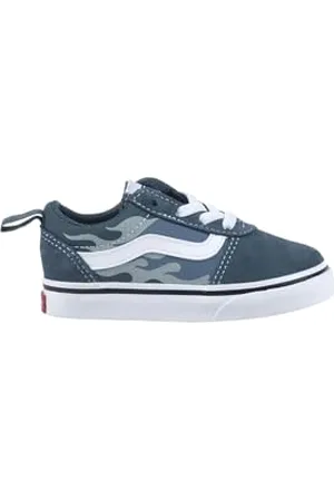 Vans Jungen Unisex Kinder Ward Slip-On Sneaker, Tonal Flames Blue/White, 22 EU