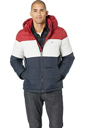 Tommy Hilfiger Herren Hooded Puffer Jacket Daunenoberbekleidung, , XL