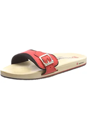 Berkemann Unisex-Erwachsene Berkilette Pantoletten, Mehrfarbig (Rot/Schwarz), 37 EU (4 UK)