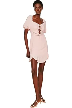 Trendyol Damen Mini Shift Tailliertes Kleid, , 40