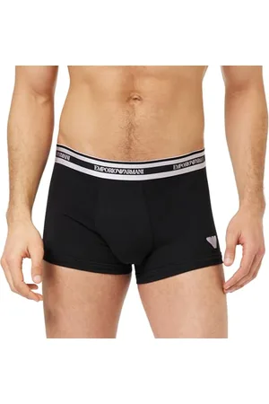 Emporio Armani Herren Stretch Cotton Shiny Logoband Trunks, Black, S