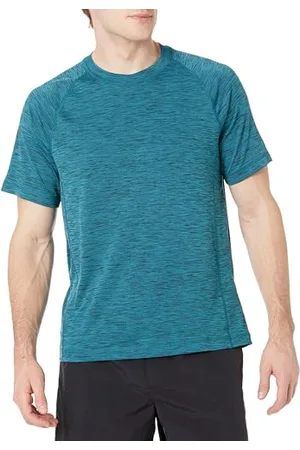 Amazon Herren Schmal Geschnittenes, Kurzärmeliges, Schnelltrocknendes UPF 50-Bade-T-Shirt, , XS