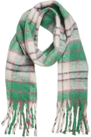 VERO MODA VMIVY League Scarf GA NOOS Schal, Jolly Green/Checks:Magenta/Plum PERFCT/Oatmeal, ONE Size