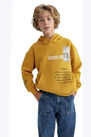 DeFacto Hoodie Jungen - Jungen Kapuzenpullover Oversize Fit Hooded