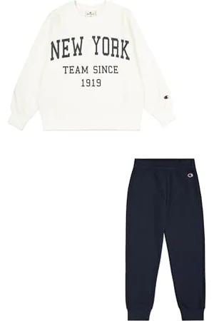 Champion Mädchen Legacy Script Shop G (405044) -Ultra-Light Soft Compact Powerblend Fleece Crewneck & Rib Cuffs Trainingsanzug Kinder, , 15-16 Years