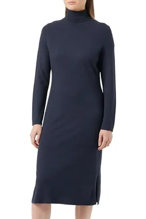 QS by s.Oliver Damen Midi Kleid Blue 46