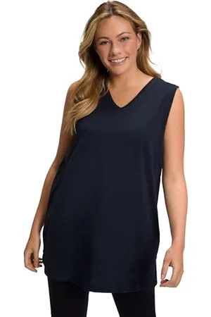 Ulla Popken Damen, große Größen, Basic-V-Top