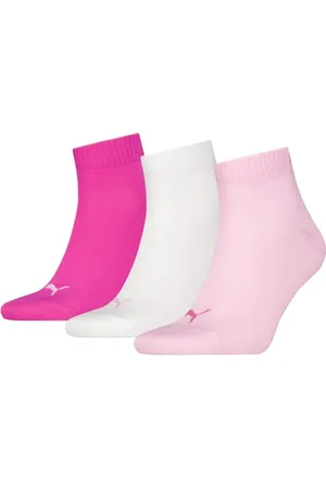 PUMA Unisex Quarter Sock, Pink Lady, 39/42 (3er Pack)