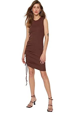 Trendyol Damen Women Knit Dress Bodycon Slim Fit Strickkleid, , Small