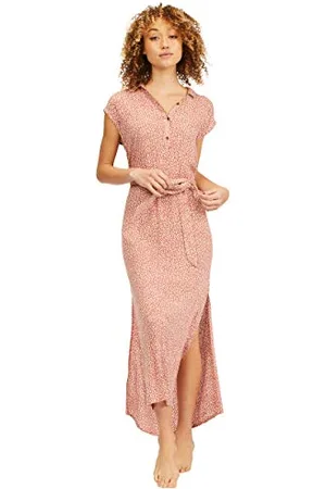 Billabong Damen Lovely Ways Button Front Midi Dress Lässiges Kleid, , Groß