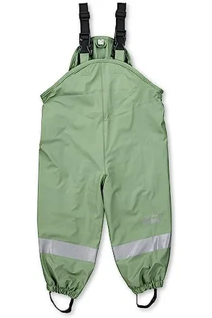 Sterntaler Regenhose gefüttert uni - Kinder Regenhose wasserdicht - Unisex Matsch- und Buddelhose mit verschweißten Nähten und elastischen Hosenträgern - Regenbekleidung warm - , Größe 74