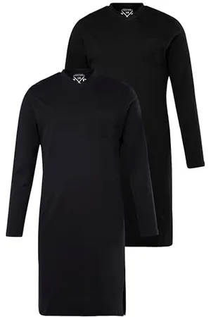 JP 1880 Herren, V-Ausschnitt, Dp Nachthemd, , 3XL