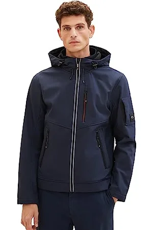 TOM TAILOR Herren 1037330 Sofshell-Jacke mit Innenfutter aus Fleece, 10668-sky Captain Blue, XL