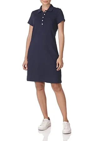 Nautica Damen Easy Classic Short Sleeve Stretch Cotton Polo Dress Lässiges Kleid, , X-Klein