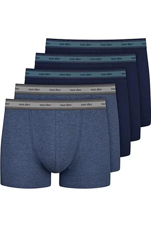 Nur Der Boxer Organic Cotton Herren 5er Pack blau/blau Melange