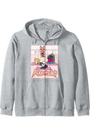 Sanrio Aggretsuko Yoga T-Shirt Kapuzenjacke