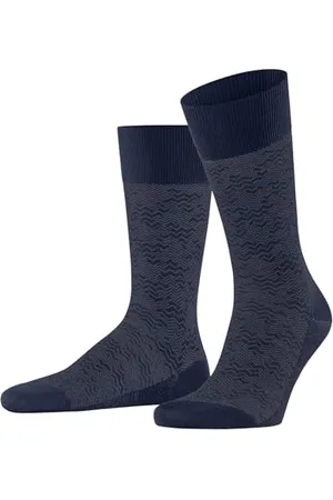 Falke Herren Socken Mighty Nest M So Baumwolle Wolle gemustert 1 Paar, , 43-44