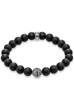 Thomas Sabo Herren Armband Obsidian Rebel at Heart 925 Sterling Silber A1355-705-11