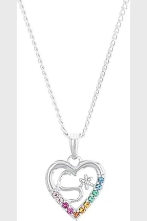 Prinzessin Lillifee Kette mit Anhänger 925 Sterling Silber Mädchen Kinder Halsschmuck, mit Zirkonia synth., 35+3 cm, Silber, S, Kommt in Schmuck Geschenk Box, 2027892