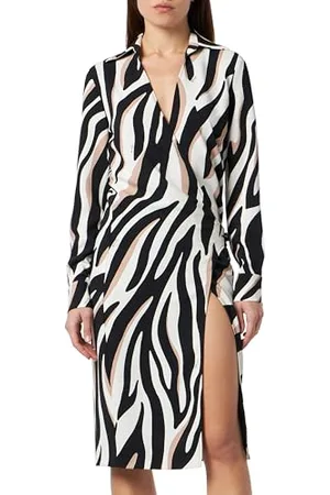 Pinko Damen Alfred Bedrucktes Cady Lässiges Kleid, , 34