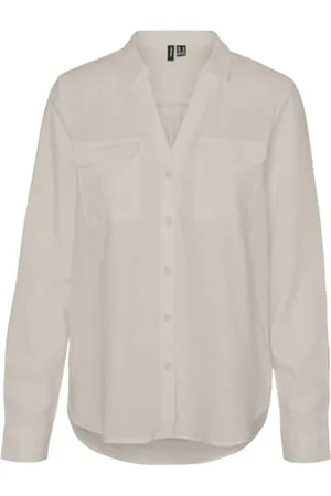 VERO MODA VMLINN Linen Bumpy LS Shirt WVN NOOS