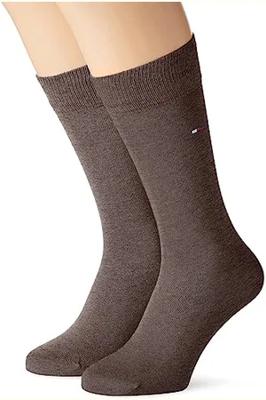 Tommy Hilfiger Herrensocken Baumwollmischung Doppelpack graubraun Größe 43-46