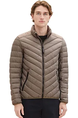 TOM TAILOR Herren 1036073 Lightweight Steppjacke mit Stehkragen, 32097-smokey Olive Green, XL