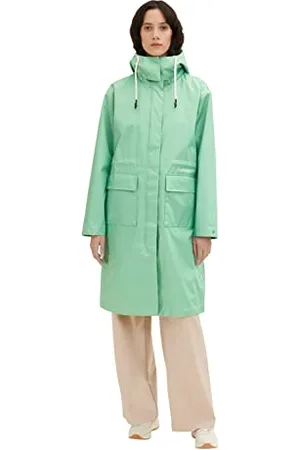 TOM TAILOR Damen 1035330 Regenmantel mit Kapuze, , XS