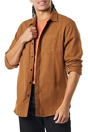 Amazon Herren Langarmhemd aus Flanell (in Übergröße erhältlich), , L