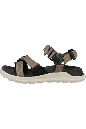 Ecco Damen EXOWRAP W 3S TEX Sandal, Moon Rock/Taupe, 38 EU
