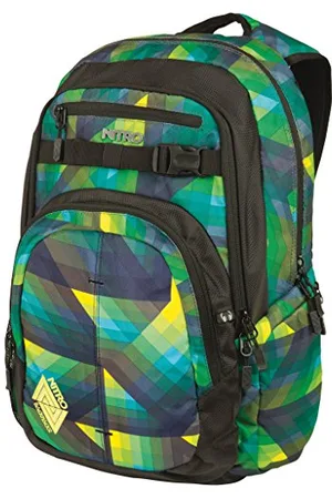Nitro 878014 Chase Rucksack, Schulrucksack mit Organizer, Schoolbag, Daypack mit 17 Zoll,Laptopfach, , Green, 35L