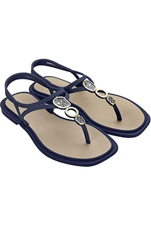 Grendha Damen CAJU PORCELANA Sandal, Off White/Navy, 39 EU Schmal