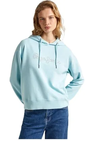 Pepe Jeans Damen Lana Hoodie Kapuzenpullover, Blau (Aqua Blue), XS