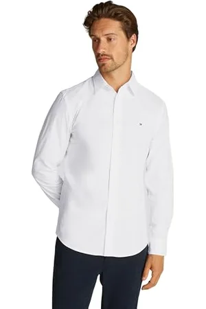 Tommy Hilfiger Herren Hemd Flex Poplin Kent Collar Businesshemd, Weiß (Optic White), XS