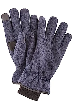 TOM TAILOR Herren 1038520 Handschuhe mit funktionalen Fingerspitzen, 13160-Knitted Navy Melange, S/M