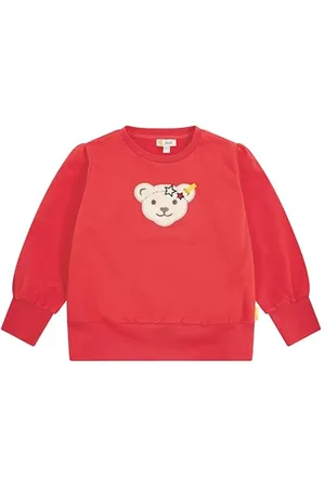 Steiff Sweatshirt EU Größe 92 , Mädchen Langarm-Sweatshirt, Longsleeve für Kinder, Pullover langärmelig, Kinderoberteil, ideales Basic Shirt, bequem und weich, waschmaschinenfest