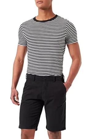 Schott NYC Herren Short Chino Bermudashorts, Black, 36