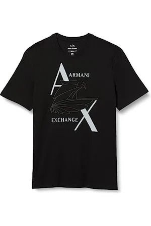 Armani Exchange Herren Sustainable, Regular Fit, Printed Eagle Logo T-Shirt, , XS EU