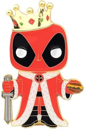 FUNKO Pop! Enamel Pins: Deadpool - King Deadpool - Niedliche Brosche Zum Sammeln - Für Rucksäcke & Taschen - Geschenkidee - Offizielle Handelswaren - Comic Books Fans