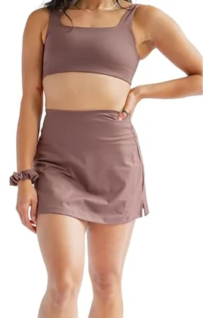 GIRLFRIEND COLLECTIVE Women’s Sports Skirt High-Rise, Running Skirt, High-Waist Skirt for Tennis and Fitness, Gym and Workout Skirt, Summer Skirt with Pockets