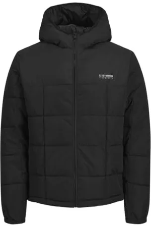 JACK & JONES Herren JJBEN Square Hood Jacket PLS Jacke, Black, 3XL