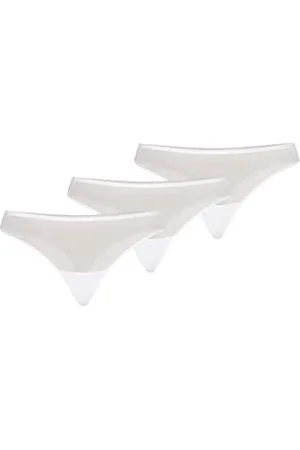 Teyli String Tanga Damen 3er Pack mit zarter verziert - Strings & Tangas für Damen aus Transparentem Mesh - Tange für Frauen S